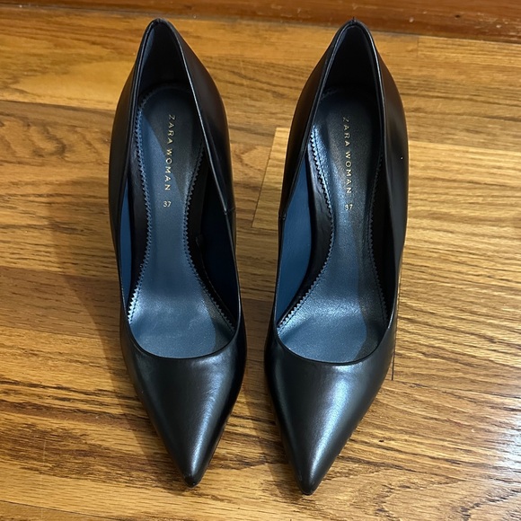 Zara Elegant Black High Heel Pointed Pumps - Picture 1 of 6